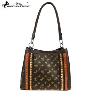 NWT Montana West Signature Monogram Hobo/Crossbody